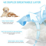 Qpets® Small Dog Cooling Mat, Summer Cooling Pad Sleeping Pad for Dogs Cats Ice Silk Blue Pets Cooling Pad Sleeping Cooling Mat