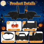 Qpets Bat Wing Costume for Cats and Small Dogs, Size L, 5mm Felt, Bell and Adjustable Straps