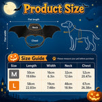 Qpets Bat Wing Costume for Cats and Small Dogs, Size L, 5mm Felt, Bell and Adjustable Straps