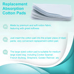10pcs Replacement Absorption Cotton Pads for Female Dog Diaper Breathable Comfort Cotton Pad for Cocker Spaniel, French Bulldog, Shepherd, Golden Retriver, Size L, 13 * 13 * 2cm