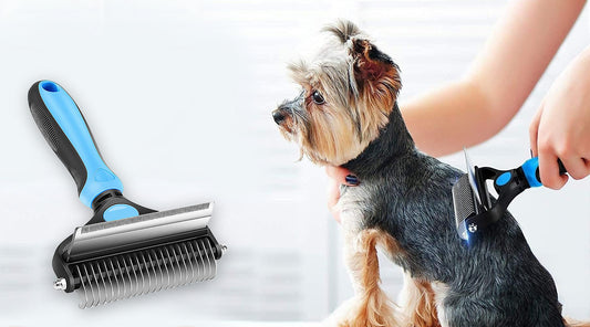 Grooming Made Easy: The 2-in-1 Dog Dematting & Deshedding Brush