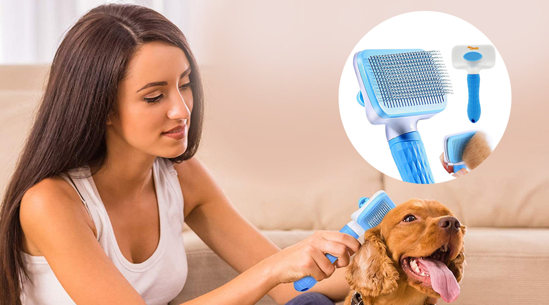 Slicker Comb Unleash the Shine: The Slicker Dog Comb Brush– Qpets