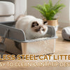 Stainless Steel Cat Litter Box – Easy to Clean & Anti-Tip Design