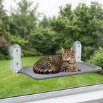 Qpets Foldable Cat Window Hammock with Cordless Design, Reversible Cover and 55 lb Support