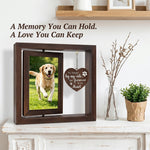 Qpets Rotating Pet Photo Frame – Double-Sided Wooden Display