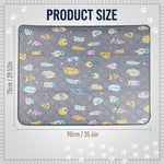 Qpets Washable Dog Pee Pad with 90x75cm Size, Absorbent Core and Waterproof TPU Backing