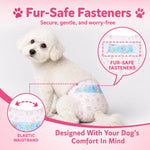 Qpets 10 Pack Single-Use Female Dog Diapers, XL, with Absorbent and Breathable Design