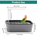 Qpets Automatic Bird Bath Box with USB Fountain, Quiet Circulating Water for Small Birds
