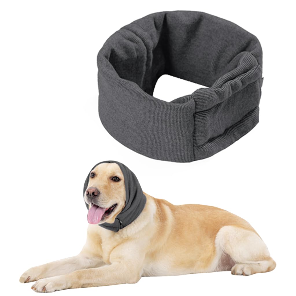 Qpets Dog Ear Snood, 25-38 cm Head Size, Soft Stretch Polyester for Feeding and Cold-Weather Walks