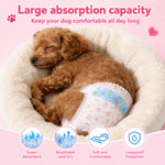 Qpets 10 Pack Single-Use Female Dog Diapers, XL, with Absorbent and Breathable Design