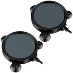 Qpets Aquarium Air Stone Diffuser with Fine Bubbles, 12cm Ceramic Disc and 3 Suction Cups