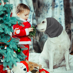 Qpets Dog Ear Snood, 25-38 cm Head Size, Soft Stretch Polyester for Feeding and Cold-Weather Walks
