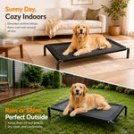 Qpets Elevated Dog Bed for Large Dogs and Cats, Breathable Mesh