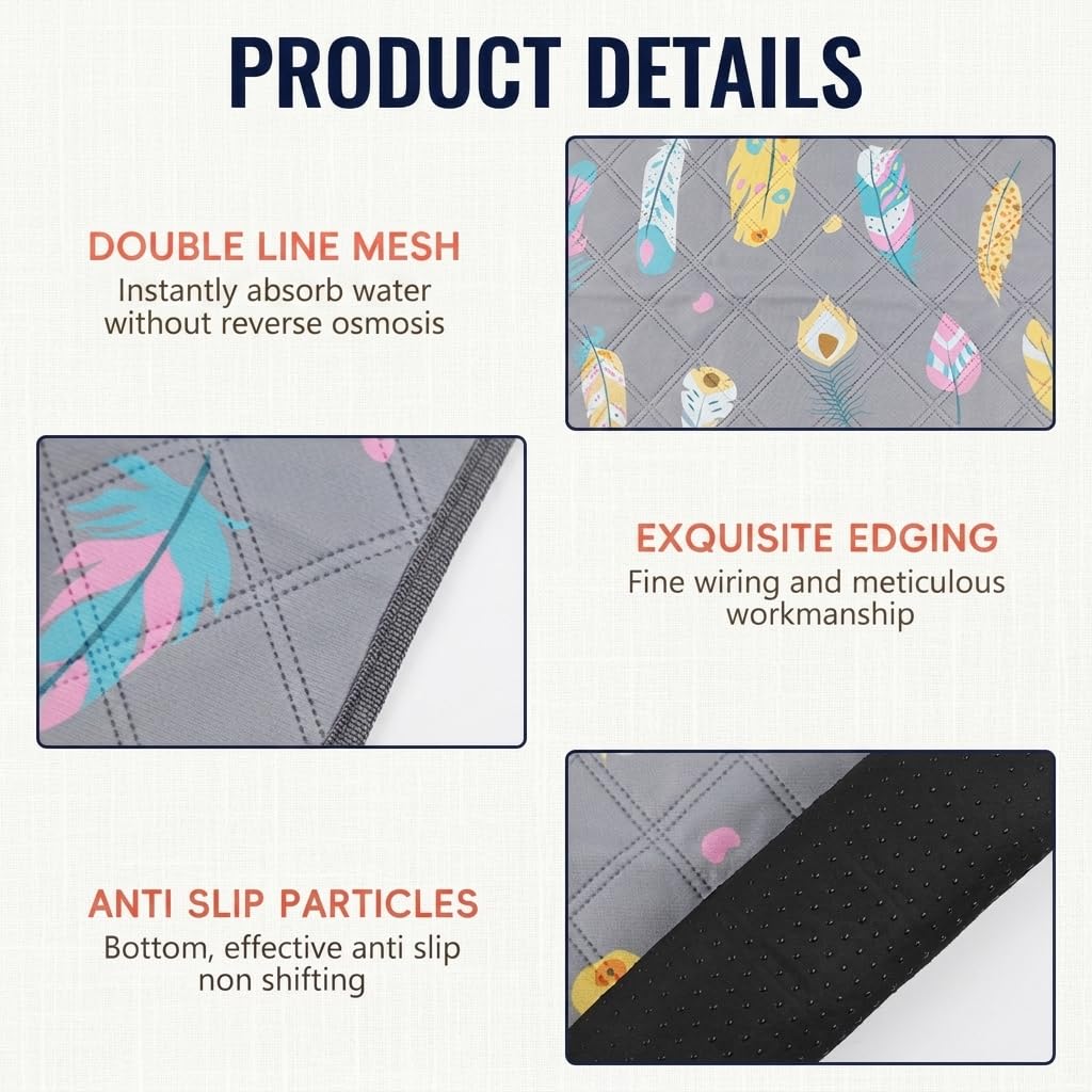 Qpets Washable Dog Pee Pad with 90x75cm Size, Absorbent Core and Waterproof TPU Backing