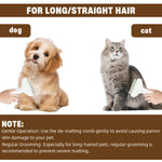Qpets® Pet Grooming Brush Deshedding Hair Brush Self-cleaning Slicker Brush Underfur Rake Untangling Brush for Small Knots and Mats Dog Cat Hair Grooming Brush