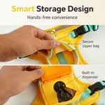 Qpets Dog Harness Backpack and Leash Set, XL, 60-75 cm Chest, Reflective Oxford Fabric