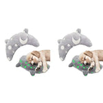 Qpets® Pet Pillow Soft Plush Glow-in-The-Dark for Cat Dog Star Design Sleeping Cushion with Head Neck Support Durable Easy-to-Clean 24X20cm 2PCS