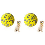 Qpets® 3 inch Dog Ball Durable Toy Balls Bouncy Toys Molar Chew Lightweight TPU Football for Dogs High Bounce Interactive Ball Large Medium Small Birthday Gifts 2 PCS