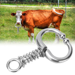 Qpets® Cattle Nose Ring No-piercing Bull Nose Ring Clip-on Cattle Nose Ring Stainless Steel Detachable Cattle Cows Nose Ring