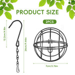 Qpets® Metal Wire Ball-shaped Bird Feeder for Insects & Nuts Suet Balls Hanging Wire Ball-shaped Bird Feeder for Tree, Balcony, Garden