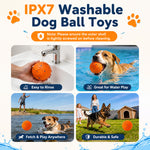 Qpets Interactive Dog Ball with 10mm ETPU Shell, Two Play Modes and IPX7 Waterproof Design