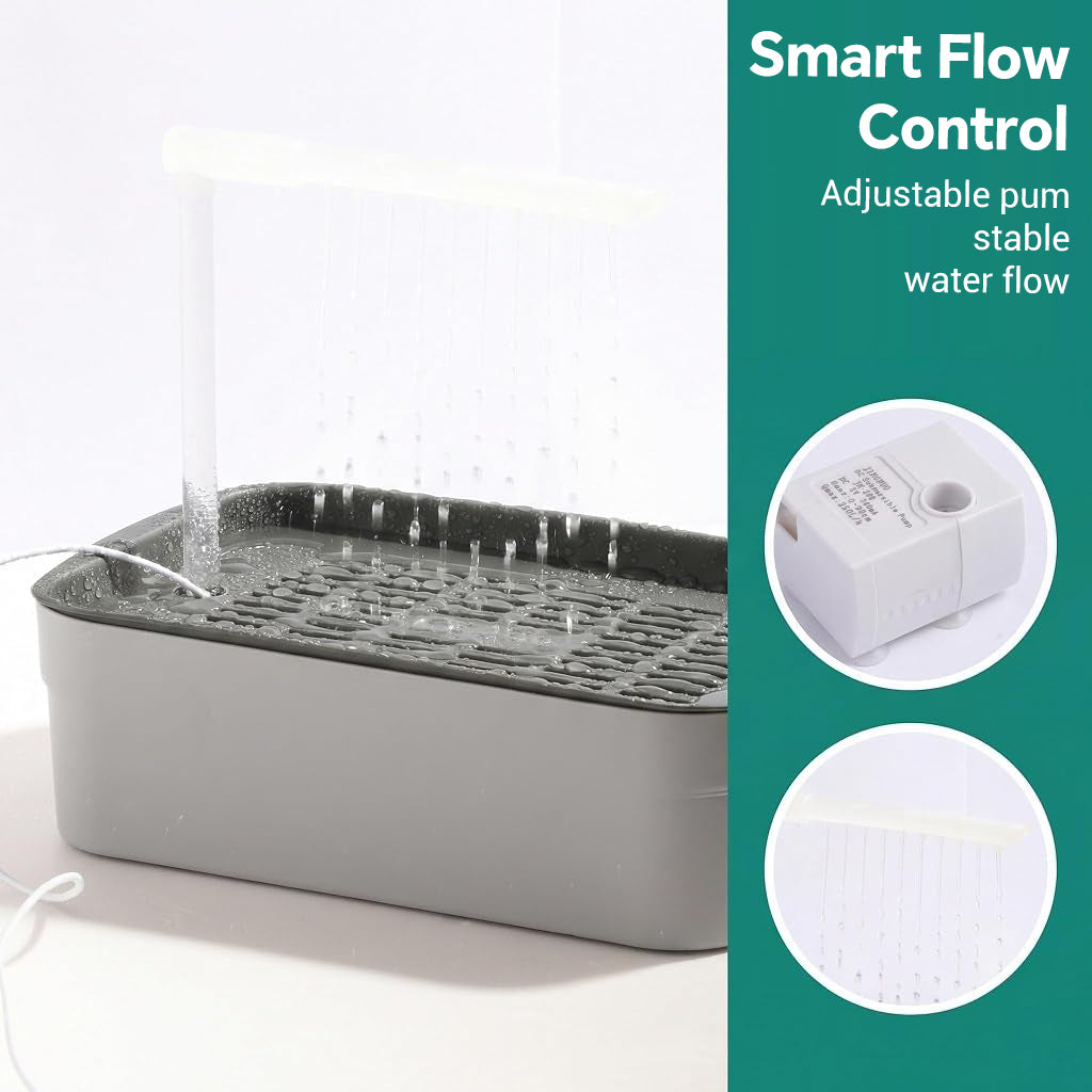 Qpets Automatic Bird Bath Box with USB Fountain, Quiet Circulating Water for Small Birds