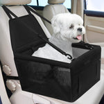 Qpets Foldable Dog Car Booster Seat with Mesh Sides, Safety Leash and Washable Oxford Fabric