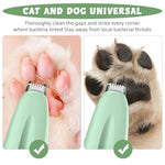 Qpets® Dog Paws Hair Trimmer USB Cordless with UV LED Light Paw Pet Fine for Around Buttocks Wounds Cat Small 2PCS