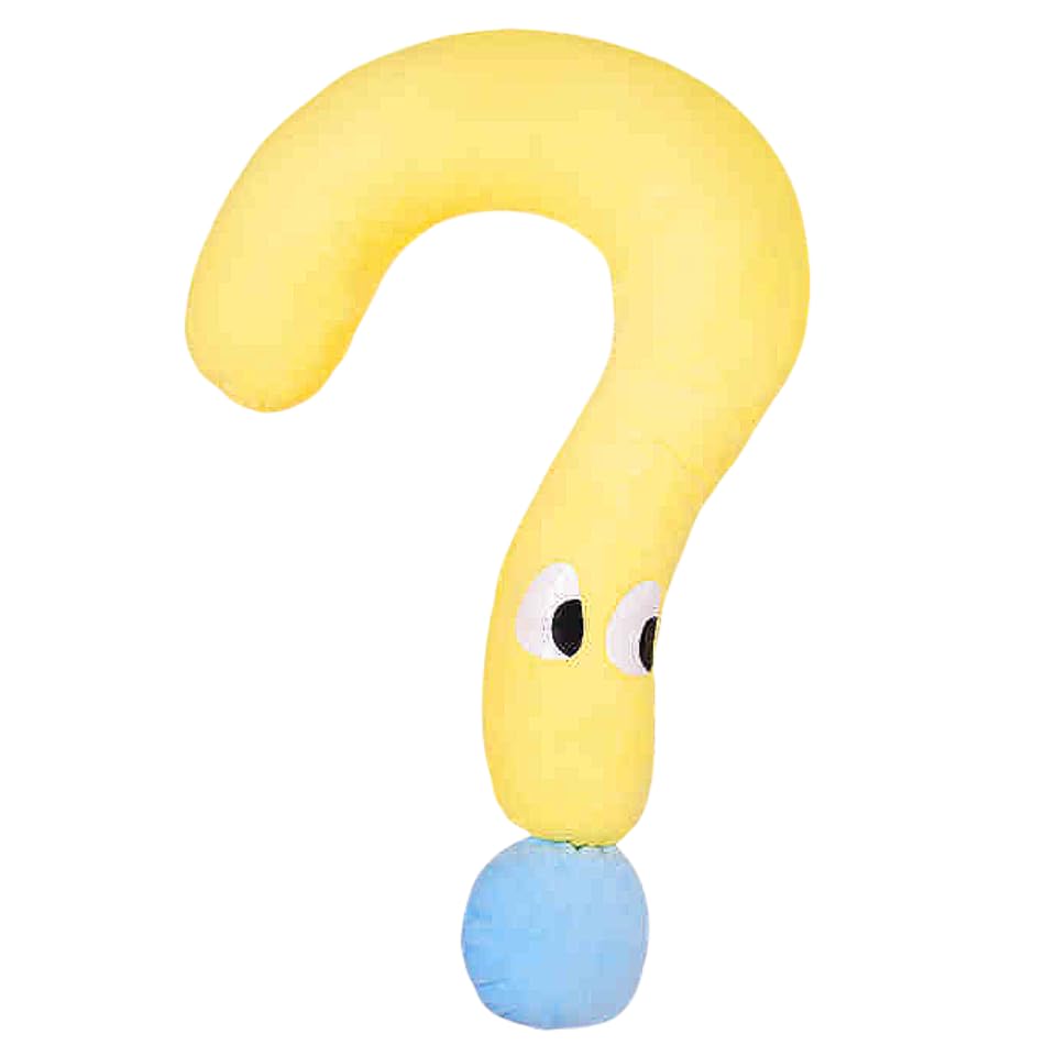 Qpets Soft Pet Pillow for Cats and Dogs featuring Plush Question Mark Shape | Cozy All Season Cushion