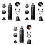 Qpets® Professional Electric Dog Nail Grinder with 2 LED Light Trimmer for Cat Low Noise Pet Clippers Cutter 3 PCS