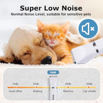 Qpets® Professional Dog Grooming Kit 4 in 1 Cat Hair Trimmer with 3mm 9mm Combs Low Noise Pet Nail Grinder Foot Repair Tools for Shedding Seasons Wound Care Home 2 PCS
