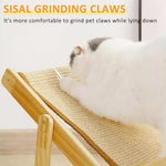 Qpets® Cat Bed Scratcher Sisal Hemp 2 in 1 Adjustable Chair Anti-Slip Durable Wooden 3 PCS