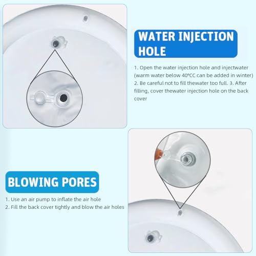 Qpets® Cat Water Bed Mat Summer Cooling Pet Bed with Air Pump Anti-Scratch Thicken PVC Built-in Fish Ornaments for Interactive Toy Play for Indoor Outdoor Repair Subsidy 3 PCS
