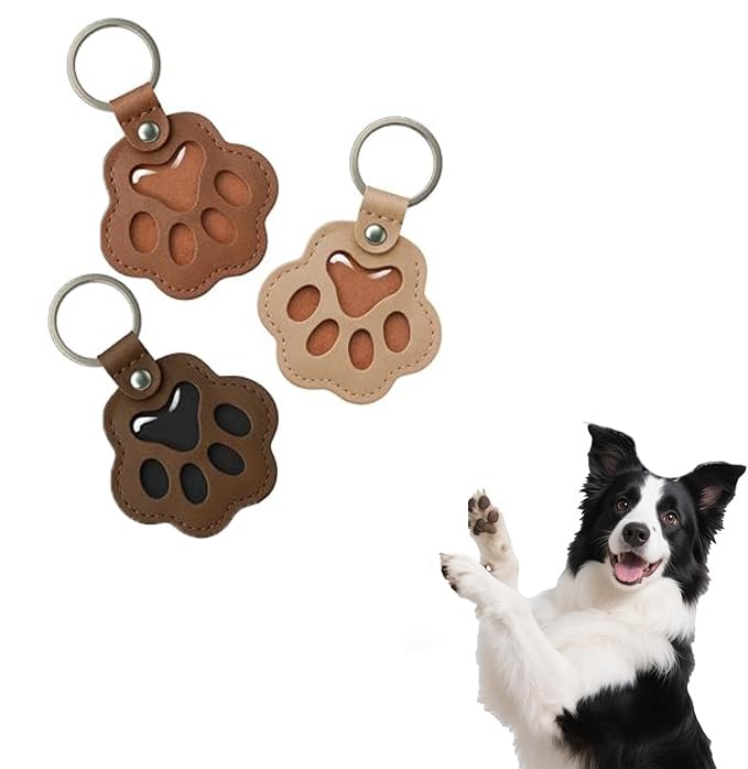 Qpets® 3PCS Pet Hair Storage Keychain, Pet Dog Cat Hair Collector Paw Shaped Fur Keepsake Keychains, Enthusiast Commemorative Gift-Multicolor