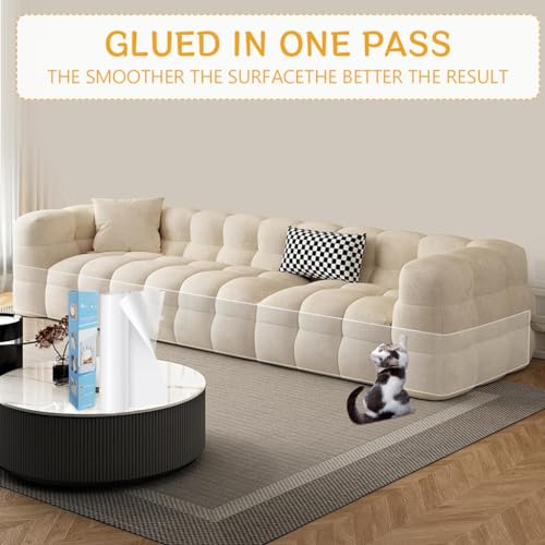 Qpets® Cut-to-Fit Cat Scratcher Transparent Anti-Scratch Tape Furniture Protector for Sofas Leather Couch Corners Table Legs No Odor Invisible Pet Claw Guard 30x300CM 3PCS