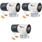 Qpets® Automatic Fish Feeder Timer Turtle Food Tank Accessories Aquarium Plastic Auto for Marine Aquariums Pond 11 Cm X 5 Cm X 15 3 PCS