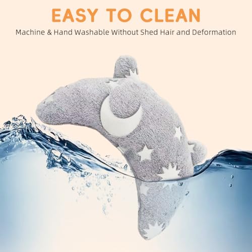 Qpets® Pet Pillow Soft Plush Glow-in-The-Dark for Cat Dog Star Design Sleeping Cushion with Head Neck Support Durable Easy-to-Clean 24X20cm 3PCS