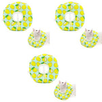 Qpets® Cat Cone Collar Adjustable Soft Elizabethan for Cats Small Dogs Comfy PP Cotton Protective E-Collar After Surgery Anti-Licking Design Detachable Machine Washable Cover S 12-22cm 3PCS