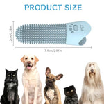 Qpets® Dog Finger Toothbrush, Food-Grade Cat Finger Toothbrush Pet Teeth Cleaning 360° High-Density Silicone Bristles, Effective Plaque Removal Versatile & Washable Pet Oral Care for Cat and Puppies