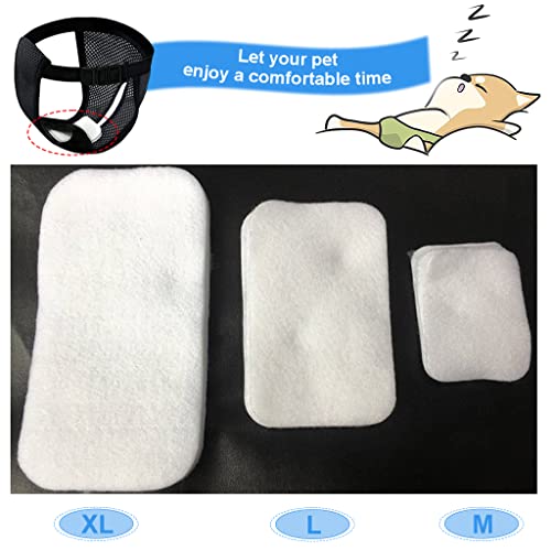 Qpets® Pet Cotton Pads for Medium Dogs Soft Breathable Diaper Replacement Essential for Female Labrador Retriver Rottweiler German Shepherd 30PCS 15X13CM