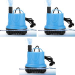 Qpets® 1800LH Submersible Water Fountain Pump Mini 25W Aquarium Air for Pond Power Large Circulation with Suction Cup Bottom Fish Garden 3 PCS