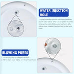 Qpets® Inflatable Pet Cooling Water Pad 25.6 Thicken PVC Cartoon Mat for Dogs Cats Summer Self-Cooling Relief Bed with Water Fill Manual Air Pump Included Durable Scratch-Resistant Blue 3PCS