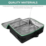 Qpets® Portable Cat Litter Box Foldable Outdoor Easy with Waste Shovel Reusable Washable Waterproof Oxford Cloth Case 40x30x13cm 3 PCS