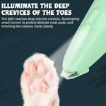 Qpets® Dog Paws Hair Trimmer USB Cordless with UV LED Light Paw Pet Fine for Around Buttocks Wounds Cat Small 2PCS