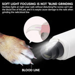 Qpets® Dog Nail Trimmer With LED Light Diamond Grinding Bit Rechargeable 2-Speed Electric Pet Grinder For Dogs Cats Noiseless Portable USB Powered Safe Efficient Cutter 2 PCS