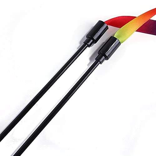 Qpets® Cat Rainbow Wand Toys Interactive Toy Colorful Ribbon Charmer for Kittens Games and Playing Pet 4PCS