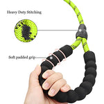 Qpets® 1.7M Dog Training Leash Durable Light Reflecting for Large Adjustable Anti-Strain Braided Rope Small Medium Green 5Feet 3PCS