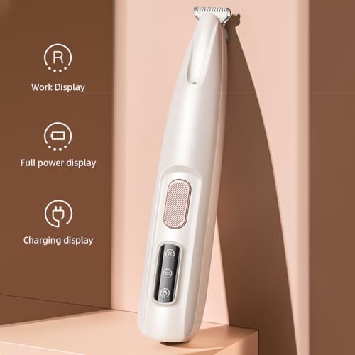 Qpets® Dog Paws Hair Trimmer Cat Nail Cutter Set, Waterproof Dog Trimmer with LED, Low Noise Pet Grooming Tool Ideal for Small Areas