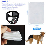 Qpets® 20pcs Replacement Absorption Cotton Pad for Female Dog Diaper Breathable Comfort Cotton Pad for Labrador Retriver, Rottweiler, Germon Shepherd, Size XL, 15 * 13 * 2cm