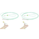 Qpets® Parrot Leg Ring 6.6ft Elastic Toy Bird Aviator Leash for Budgerigars Cockatiels with Feet Loop Adjustable Buckle Wrist Attachable 2PCS